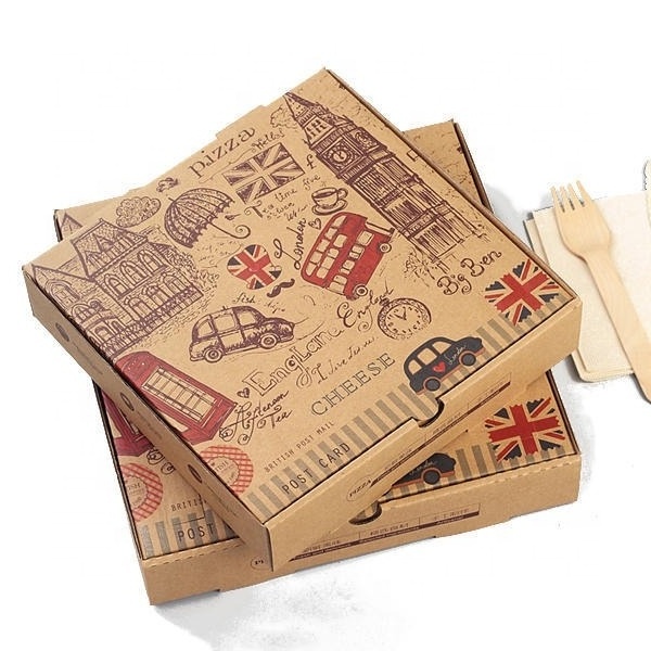 Wholesale Custom Pizza Packing Delivery Box Supplier 33x33 Eco Friendly Brown Pizza Boxes For Pizza