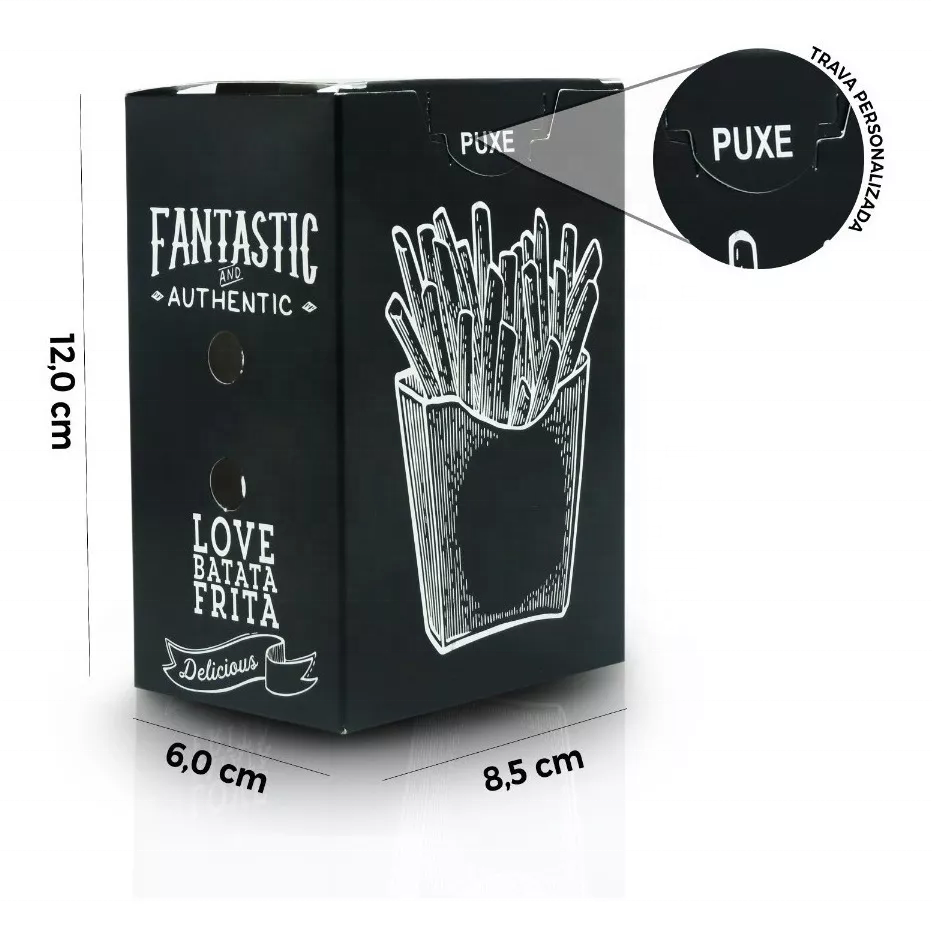 Custom Hamburger Burguer Box Packaging Printed Fashion Fast Food French Fries Packaging Burger Paper Box