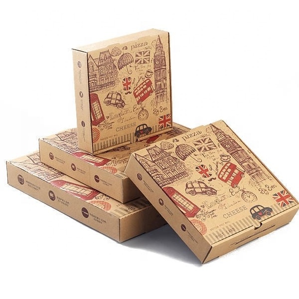 Wholesale Custom Pizza Packing Delivery Box Supplier 33x33 Eco Friendly Brown Pizza Boxes For Pizza