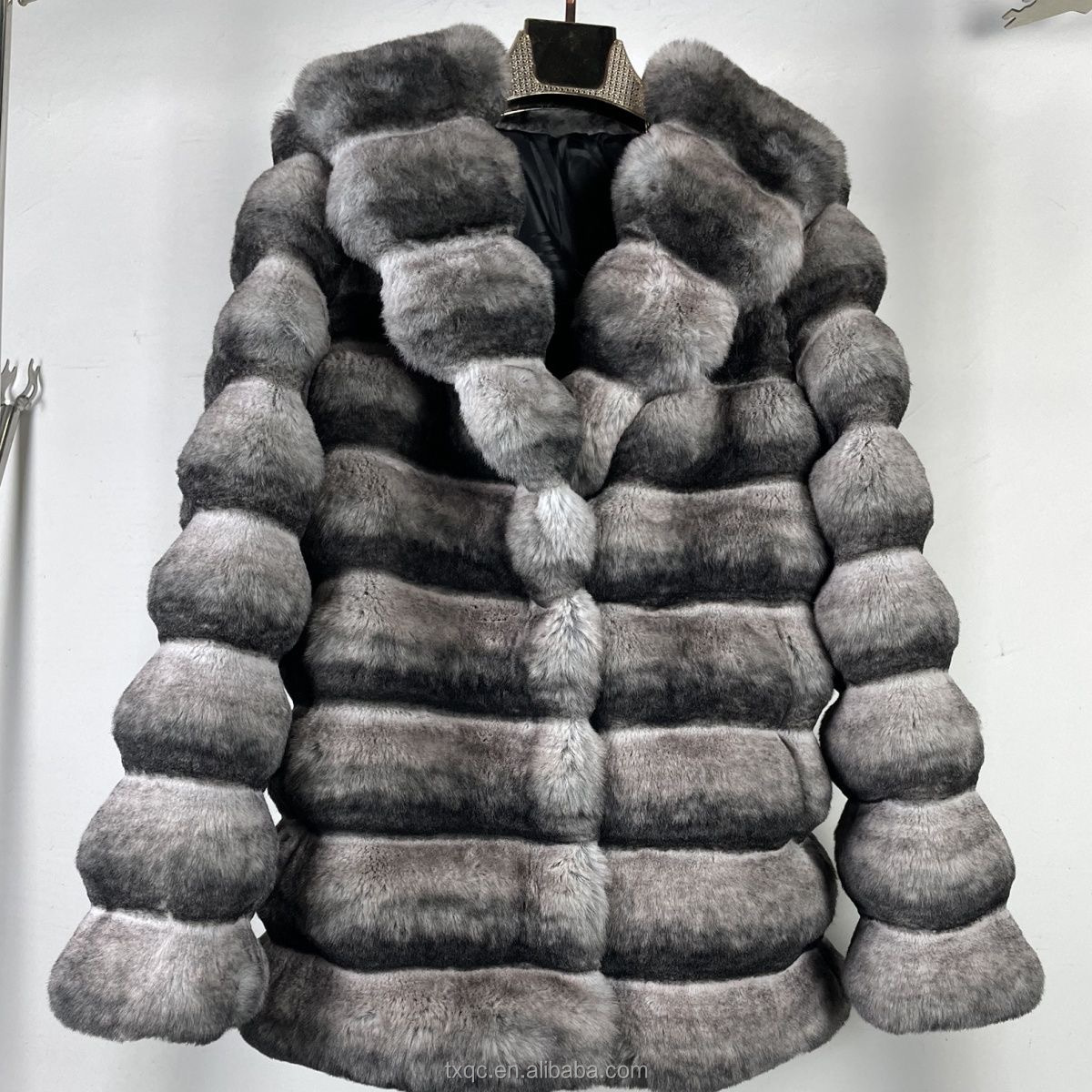 Genuine Animal Fur Winter chinchilla fur coat blazers ladies jackets vest For Women