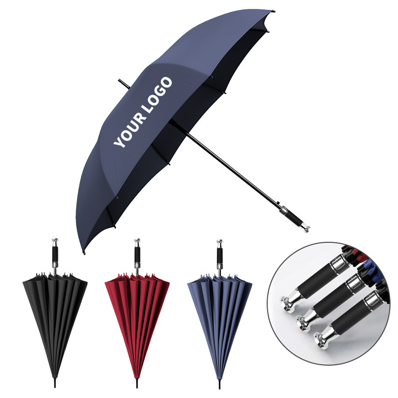 business promotional cheap Custom strong straight automatic waterproof outdoor windproof golf umbrella with logo