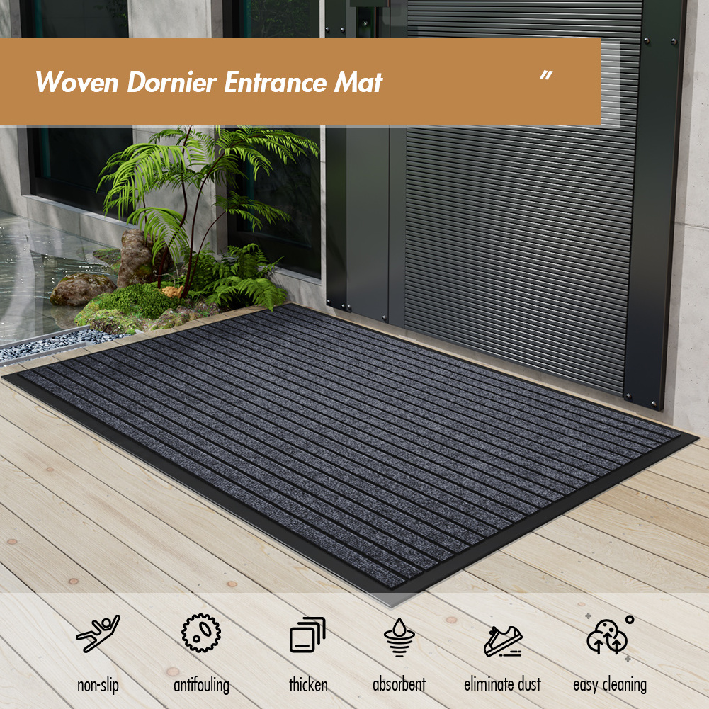 Waterproof Outdoor Non-Slip Entrance Low Profile Floor door mats Rubber Doormat Non Slip Welcome Rug door mats for home