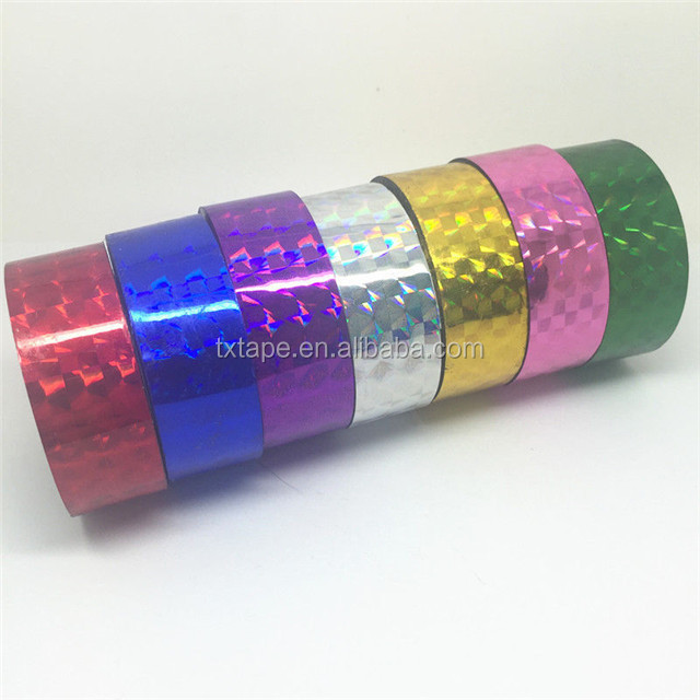 Chinese supplier laser reflective tape holographic duct tape for decoration and packing