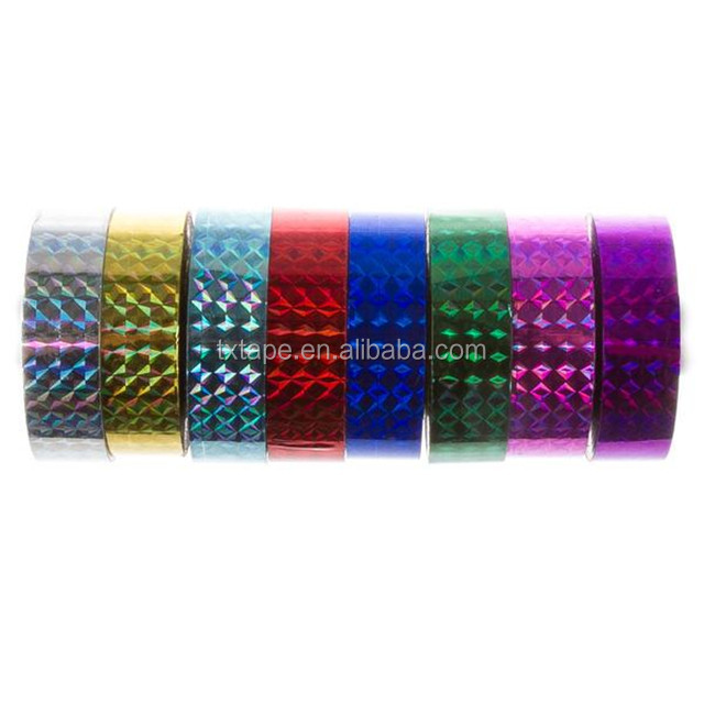 Chinese supplier laser reflective tape holographic duct tape for decoration and packing