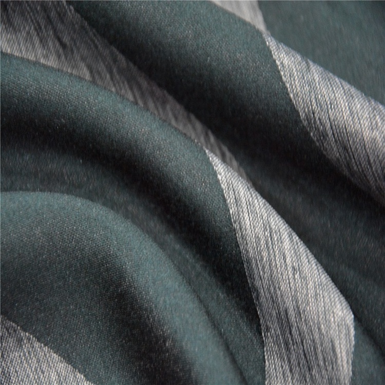 Free Sample Wave Jacquard Curtain 100% Polyester Jacquard Arabic Upholstery Curtain Fabric