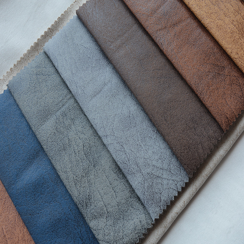 Factory Sale Luxury Faux Leather Suede Fabric For Covering Sofa and Curtain