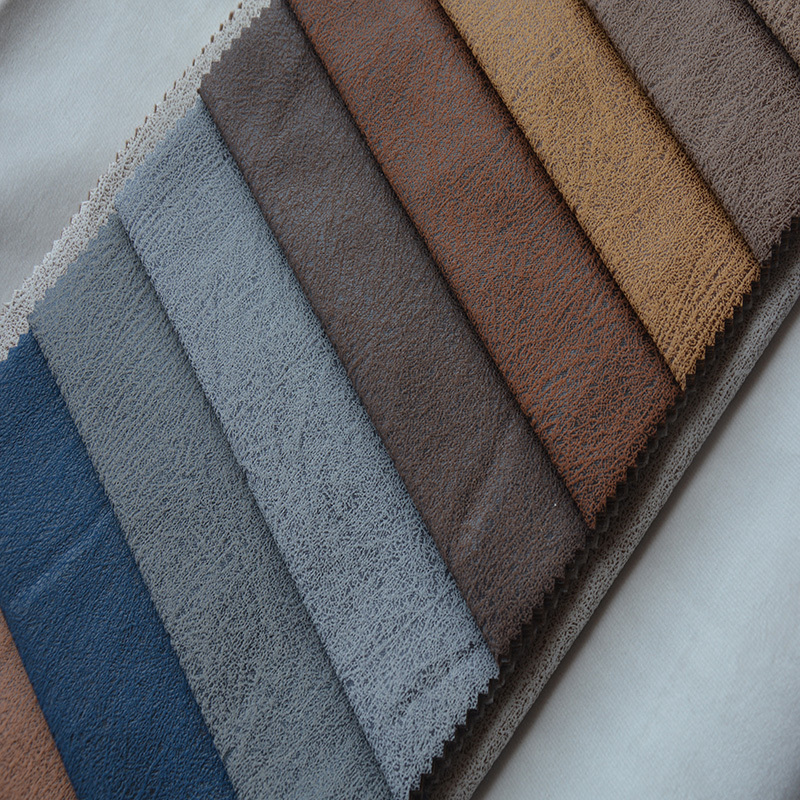 Factory Sale Luxury Faux Leather Suede Fabric For Covering Sofa and Curtain