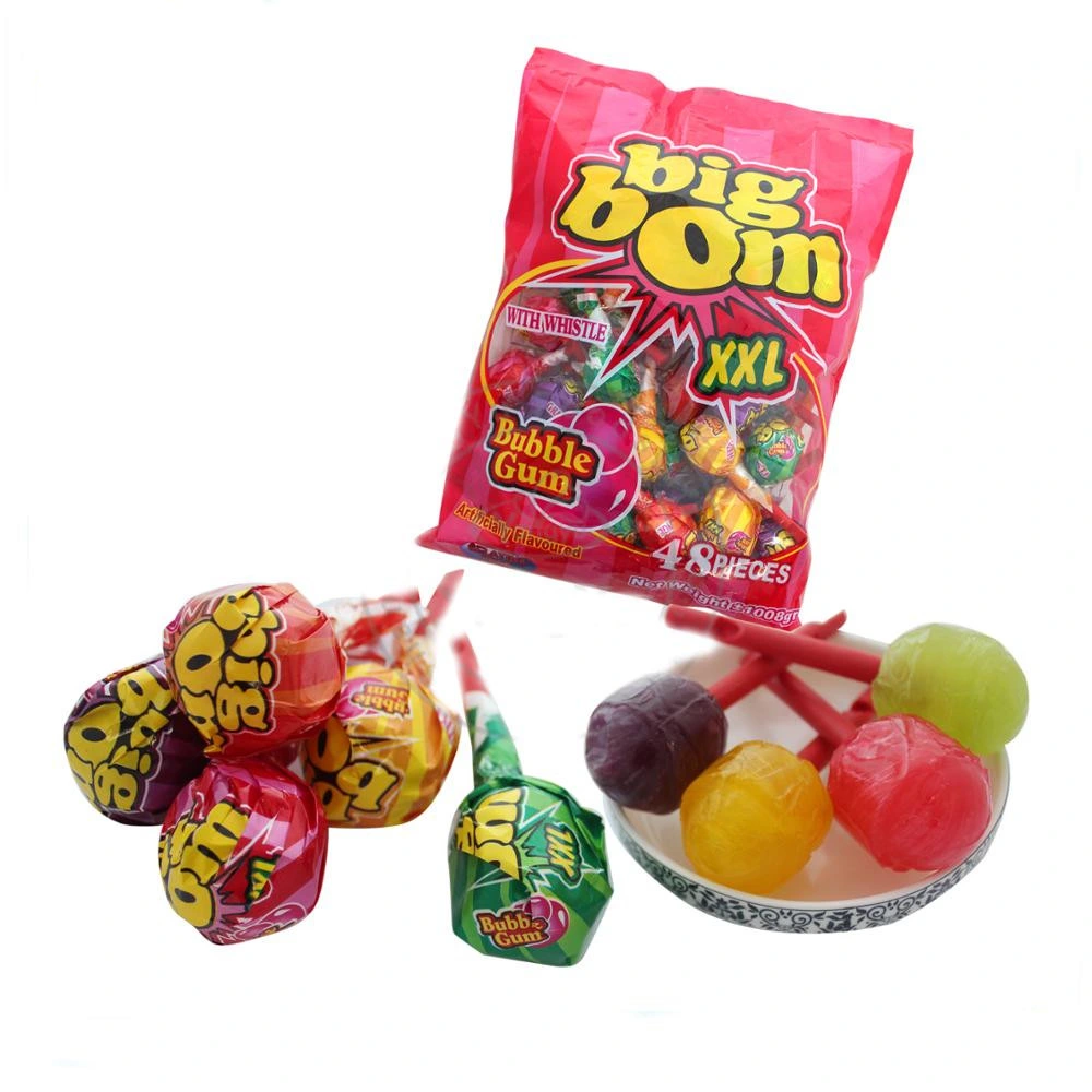 OEM whistle stick XXL Big Fruit Big Bom bubble gum lollipops