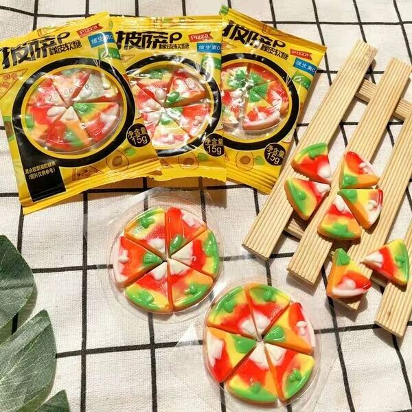 OEM china food pizza shape gummy candy