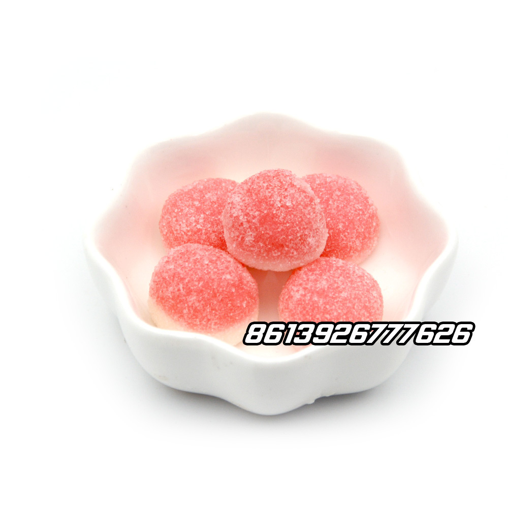 wholesale custom pink mini heart shape sweet fluffy soft gummy candy