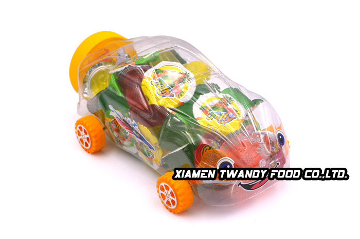 factory wholesale Assorted Mini Fruit Jelly In car toy Bottle