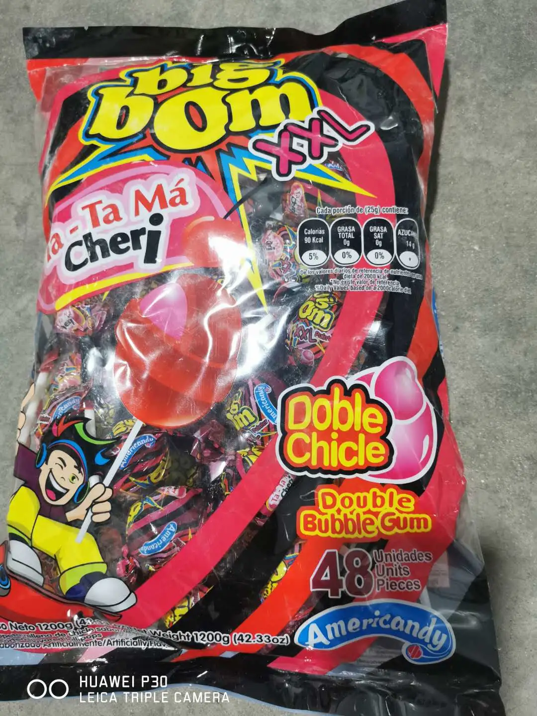 OEM whistle stick XXL Big Fruit Big Bom bubble gum lollipops