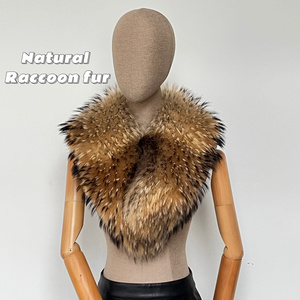 New arrival women winter elegant real raccoon fur scarf collar