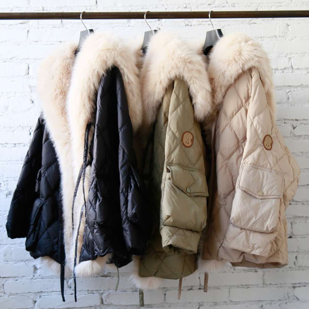 Popular Fashion Faux Fur Coats And Jackets Long Sleeve Faux Fur Women's Down Coats