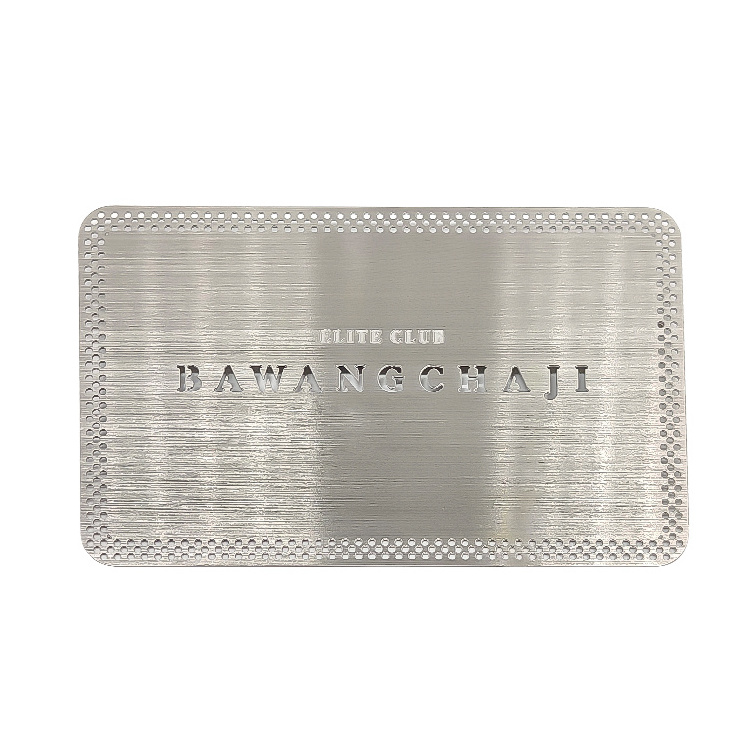 Blank Bank Metal Credit Card With Chip Slot Etched Gold Silver Blue Red Brushed Contactless NFC Metal Card