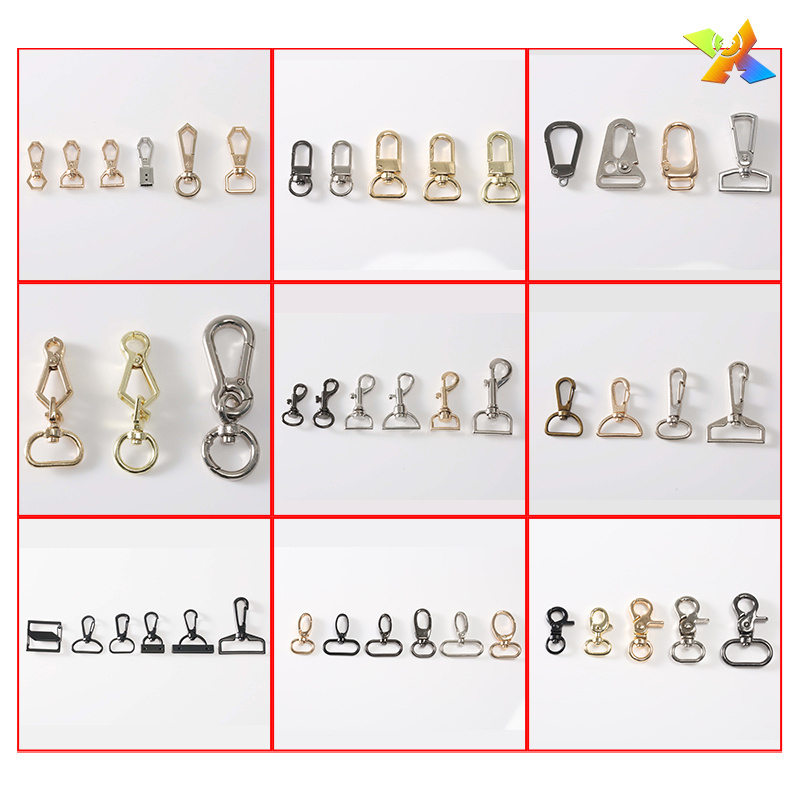 Factory wholesale fashionable zinc alloy bag accessories dog buckle for ladies bag strap or handbags belt dog hook