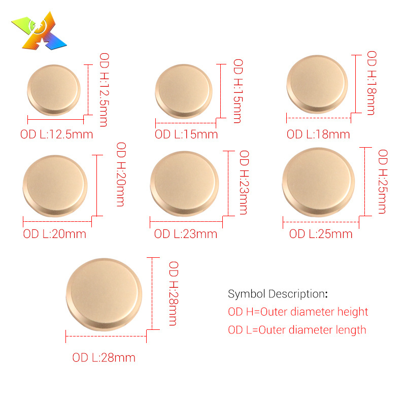 Factory Custom  personalized badges button 25mm blank button covers gold blazer buttons