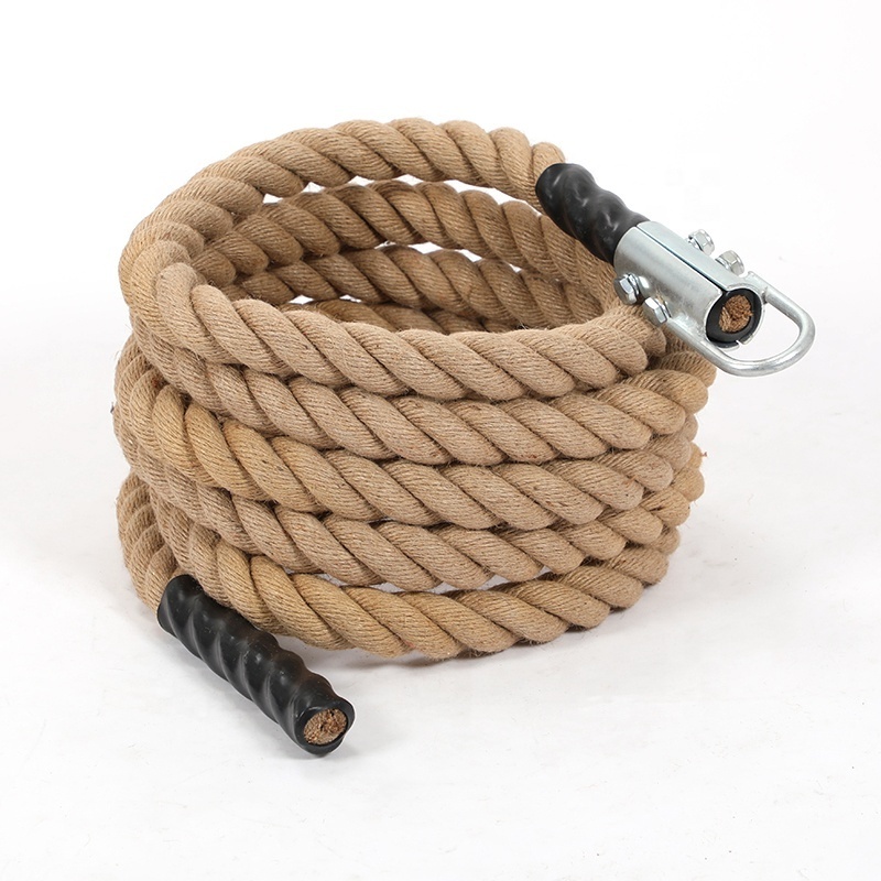 Gym Power Hemp Battle Rope 38mm for Training Jute Climbing Rope