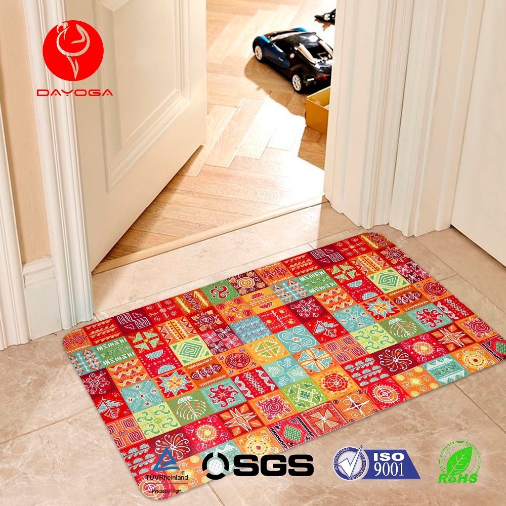 Natural Rubber Printed Doormat Factory Good Price Natural Rubber Printed Floor Mat For Home Entrance Absorbent Eco Friendly Mat