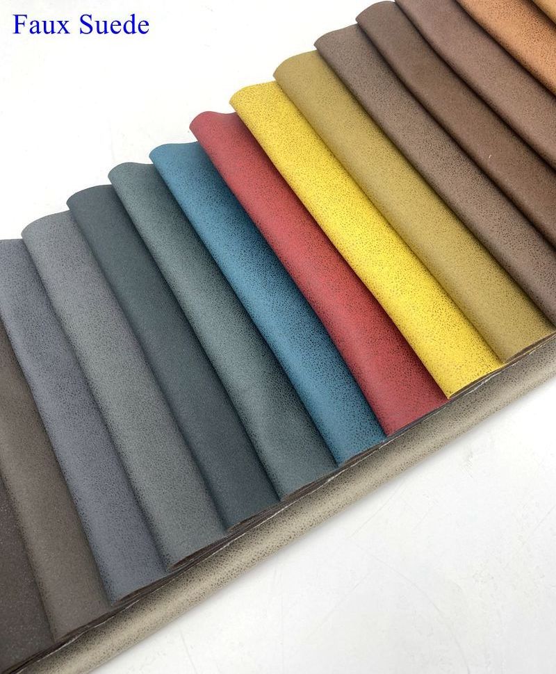 Low Moq  fast delivery bronzed fabric leather like  faux suede upholstery fabric