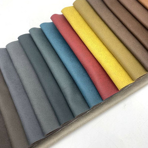 Low Moq  fast delivery bronzed fabric leather like  faux suede upholstery fabric