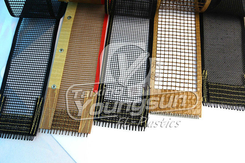 Heat resistant bull nose joint endless PTFE Manual mesh Conveyor Belt