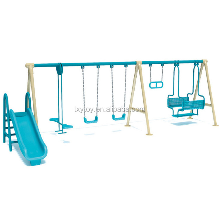 Amusement Park Equipment playground kids swing and slide swing for kids outdoor