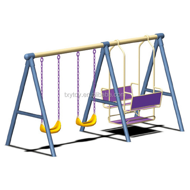 Amusement Park Equipment playground kids swing and slide swing for kids outdoor