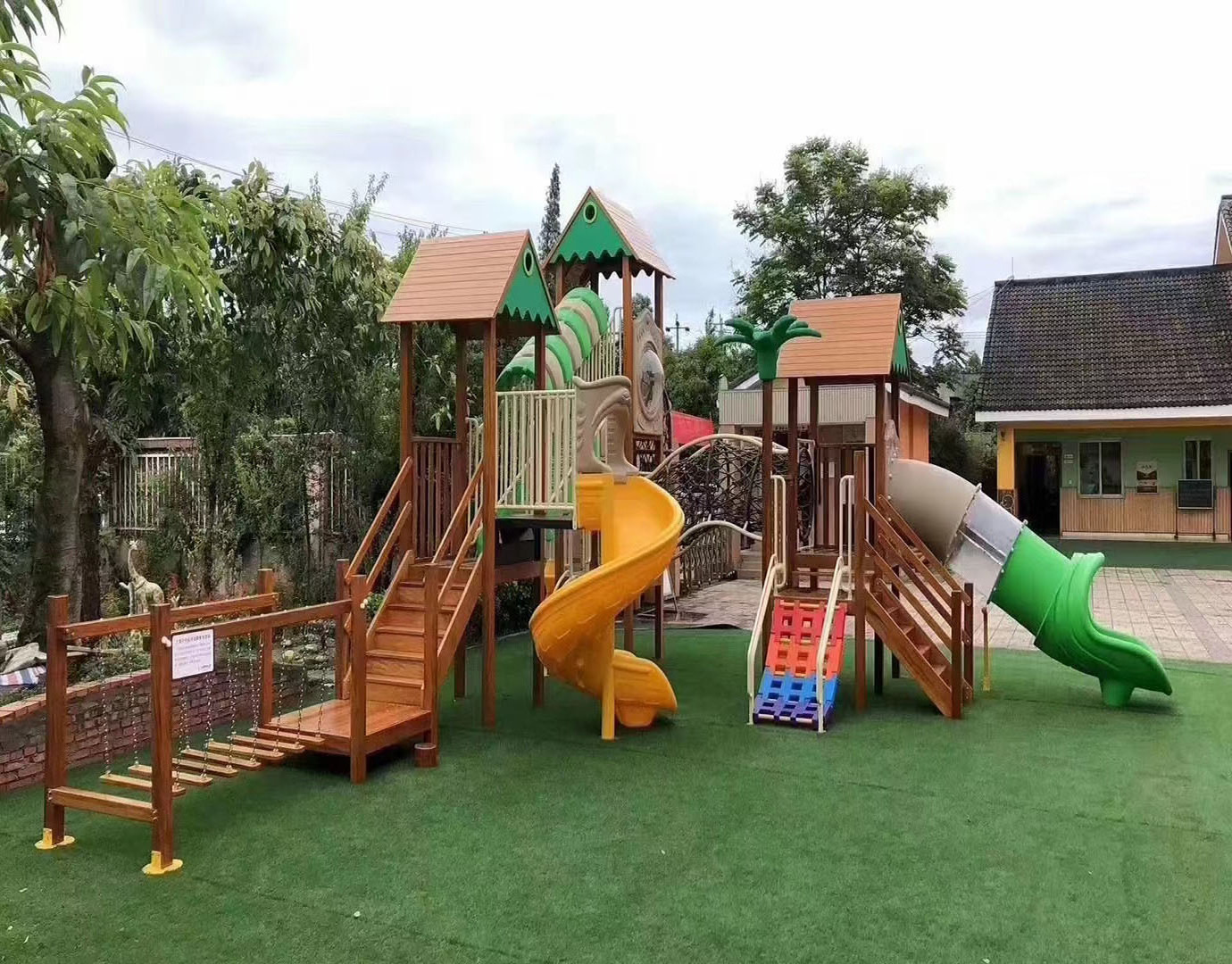 Wholesale Outdoor Playground Play Set Children wooden outdoor playground for kids