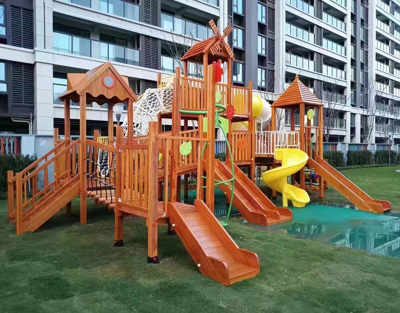 Wholesale Outdoor Playground Play Set Children wooden outdoor playground for kids