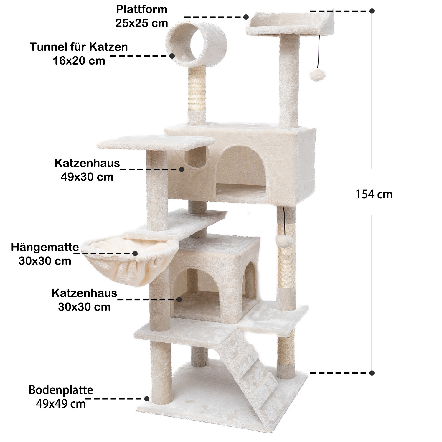 Wholesale Sisal Castle Modern Large Big Climbing Scratch Pet Scratcher Wood Condo Furniture Tower Cat Tree