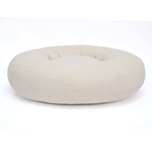 yangyangpet machine washable boucle round dog pet house bed