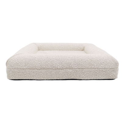 yangyangpet white think dog bed for large dogs min order 1 memory foam orthopedic luxury boucle dog bed