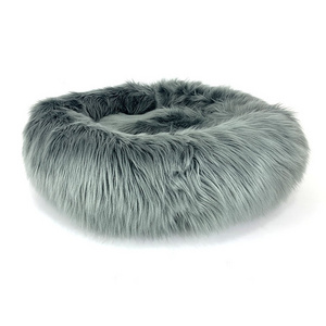 YangyangPet Soft Luxury faux fur Pet Cushion Round Pet Bed For Dog Cat