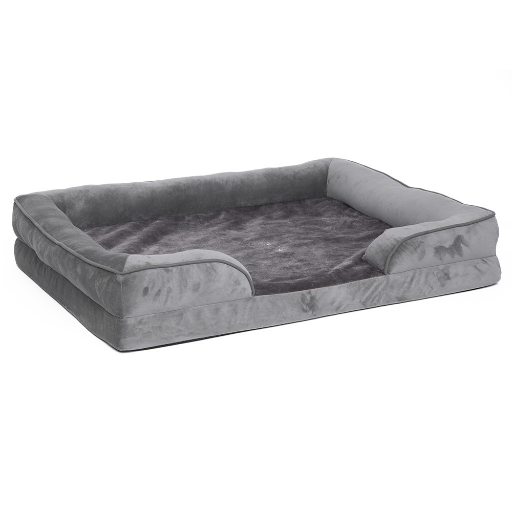 2023 Hot Selling Luxury Egg Crate Waterproof Memory Foam Orthopedic Removable Washable Cover Dog Bed For Pet