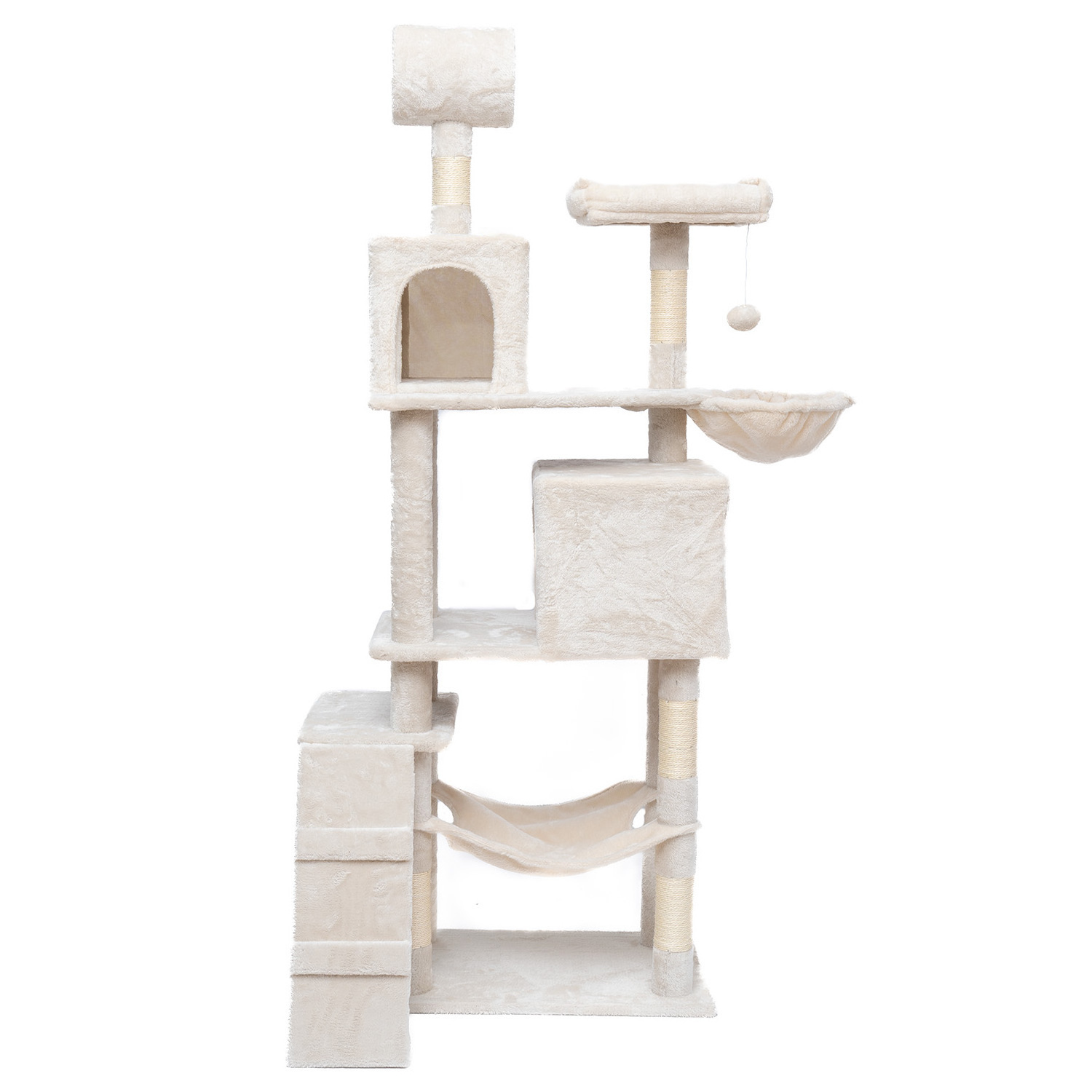 YANGYANGPET pet toy two big cat apartment luxury huge wood cat tree With Plush