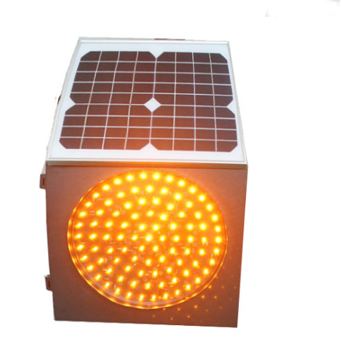 Continuous Power Supply Solar Energy Flashing Light Yellow Warning Safety Led Traffic Light