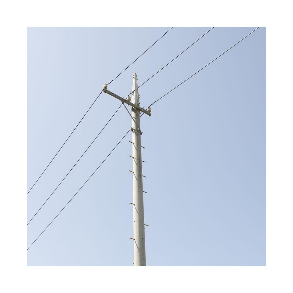 overhead power lines pole 30ft 36ft 40ft galvanized steel electric power tower transmission electric tower