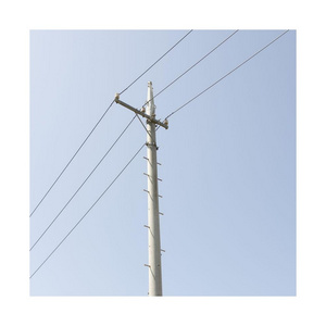 overhead power lines pole 30ft 36ft 40ft galvanized steel electric power tower transmission electric tower