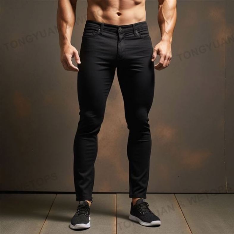 Custom Men's Denim Blank Jeans Wholesale Breathable Men Jeans Pants Skinny Fitting Men's Trousers Jeans