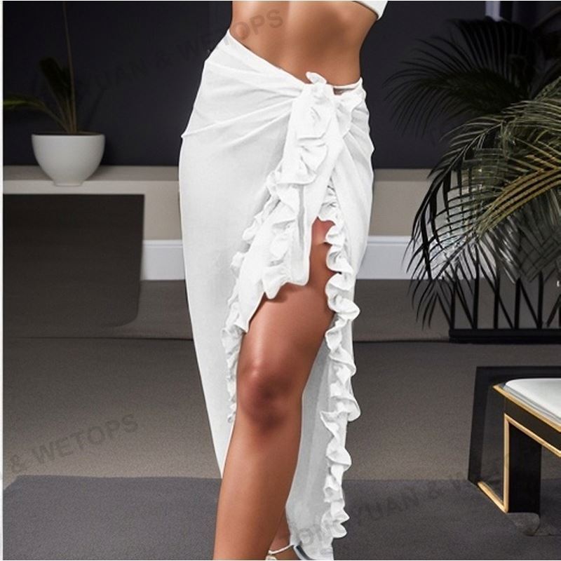 BSCI Sexy Women Chiffon Swimwear Pareo Scarf Cover Up Wrap Kaftan Sarong Beachwear Bikinis Cover-Ups Skirts Swimwear Cover