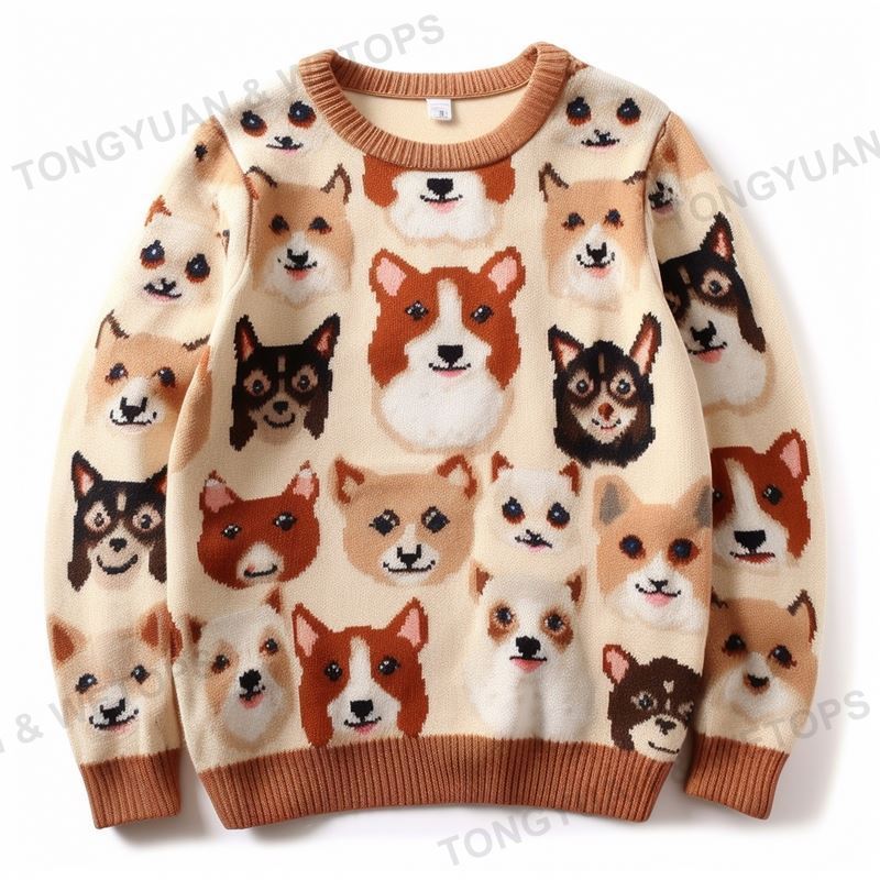 Womens Plus Size Cardigans Sweater 100% Cotton Women Pet Dog Cashmere Mohair Knit Pullover For Ladies Wool Plus Size Sweaters