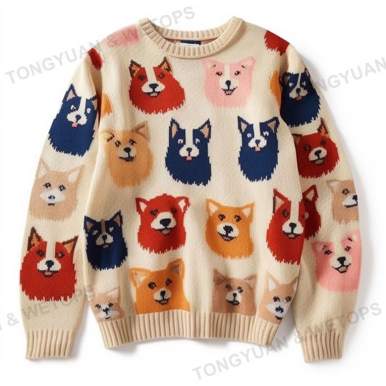 Womens Plus Size Cardigans Sweater 100% Cotton Women Pet Dog Cashmere Mohair Knit Pullover For Ladies Wool Plus Size Sweaters