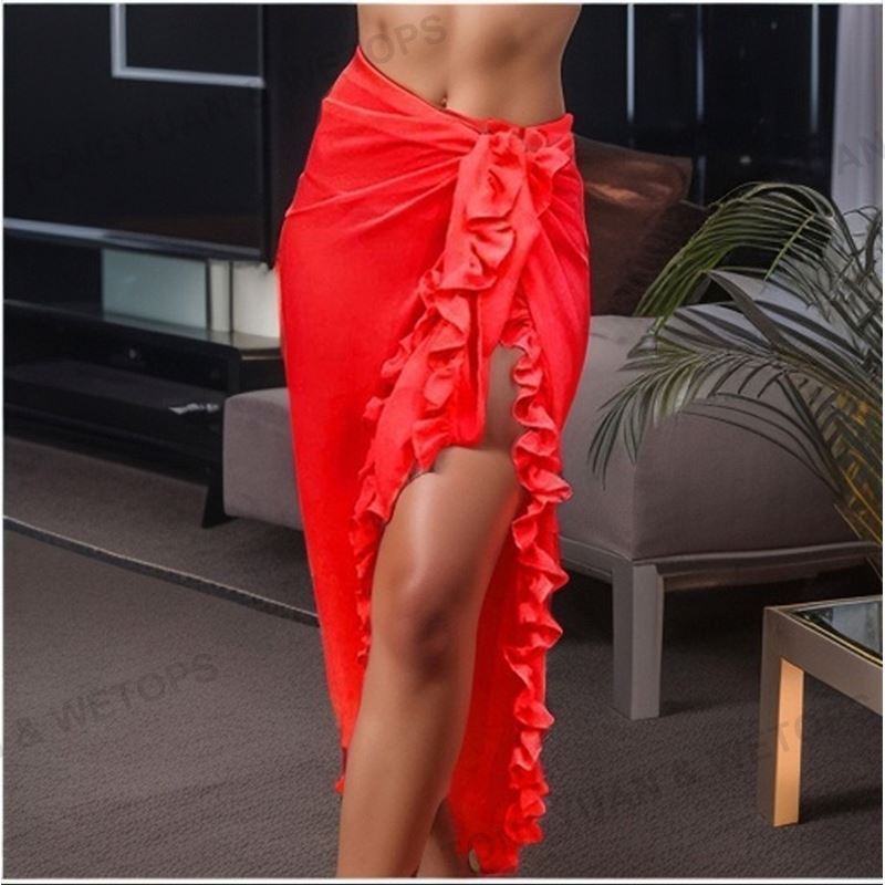 BSCI Sexy Women Chiffon Swimwear Pareo Scarf Cover Up Wrap Kaftan Sarong Beachwear Bikinis Cover-Ups Skirts Swimwear Cover