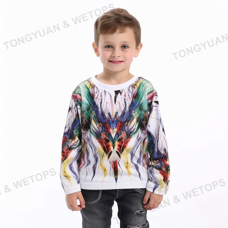 2023 Mardi Gras Kids Long Sleeve T-Shirt Polyester Print Clothing Boys Striped Shirts