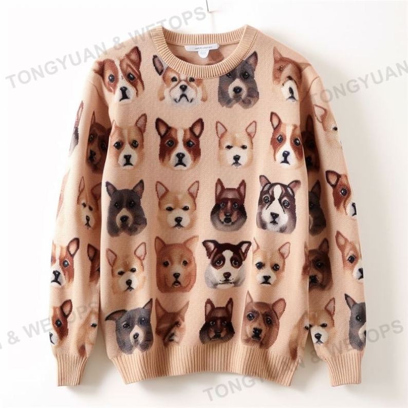 Womens Plus Size Cardigans Sweater Women Pet Dog Cashmere Mohair Knit Pullover For Ladies Wool Plus Size Sweaters