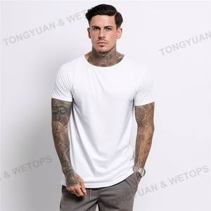 Plus Size Cheap Custom Wholesale Blank Men Women Summer T Shirts Round Neck Sleeve Men Solid White T Shirts Embossed Tshirt