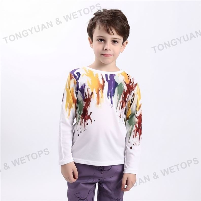 2023 Mardi Gras Kids Long Sleeve T-Shirt Polyester Print Clothing Boys Striped Shirts