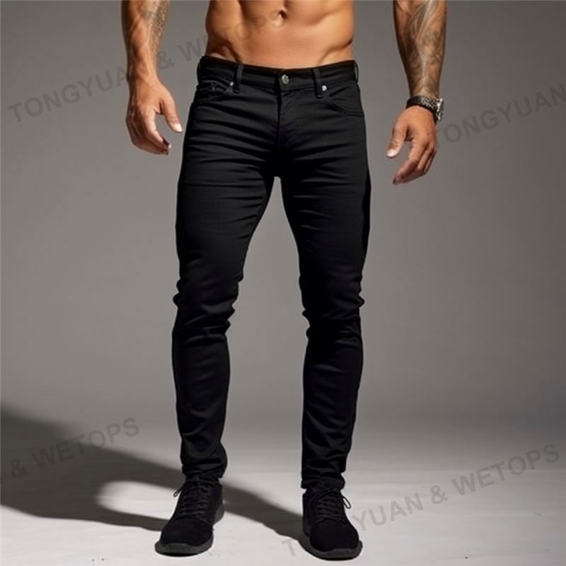 Custom Men's Denim Blank Jeans Wholesale Breathable Men Jeans Pants Skinny Fitting Men's Trousers Jeans