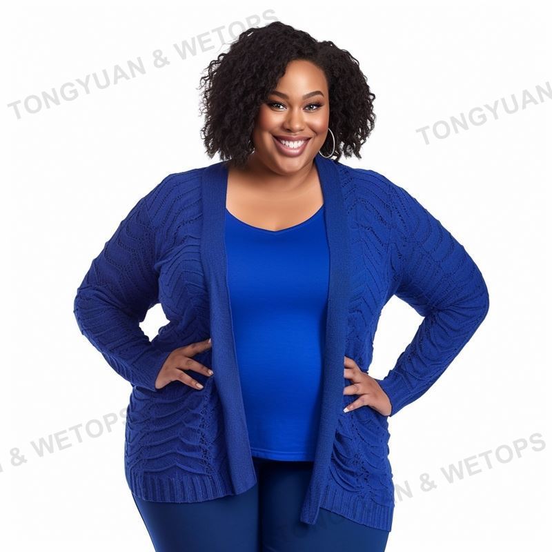 Womens Plus Size Custom Logo Manufacturers Embroidery College Shaggy Pointelle Knit Zeta Phi Beta Sorority Sweater Cardigan